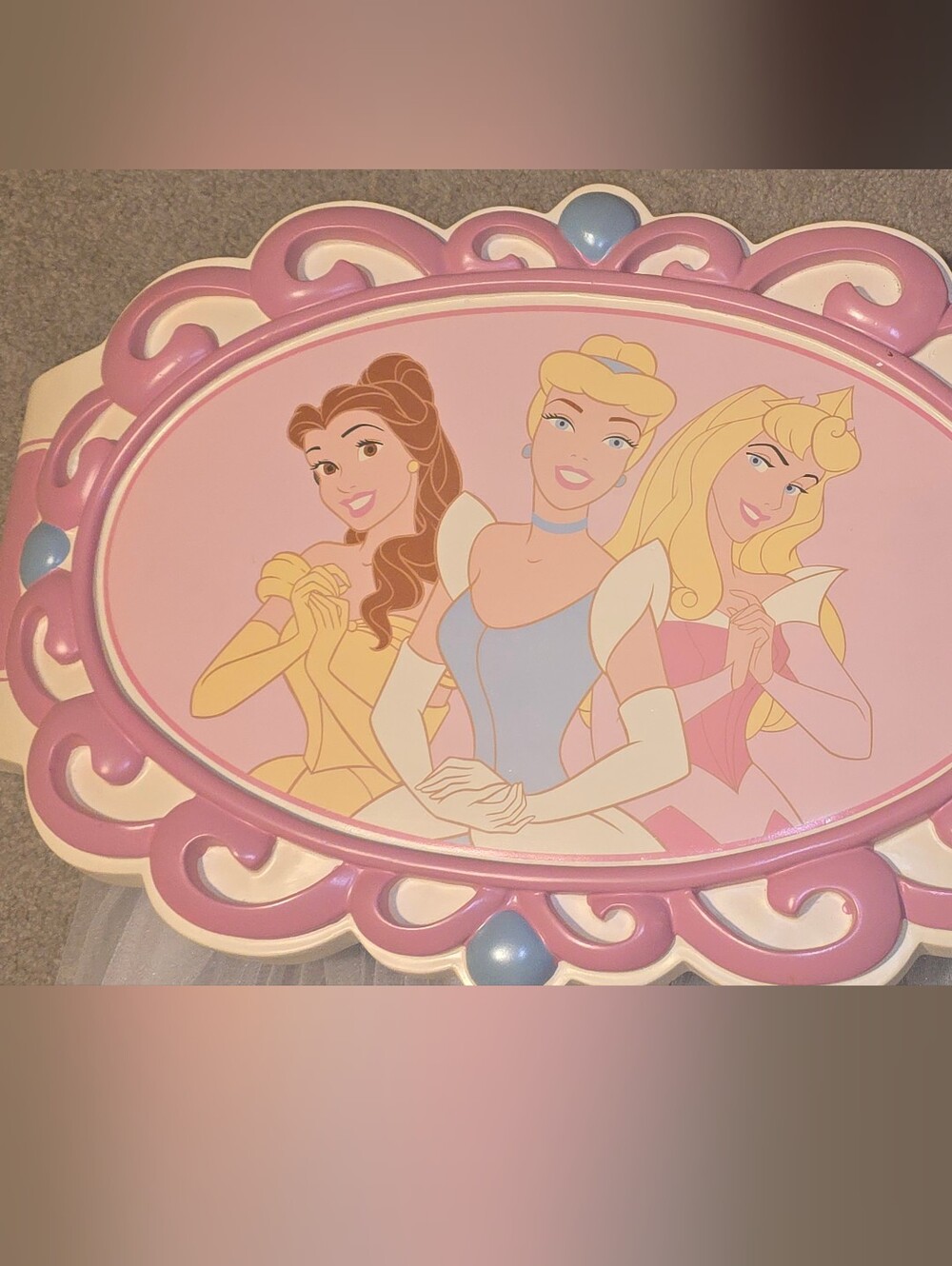 Disney Princess canopy wall mount Cinderella Belle Sleeping Beauty